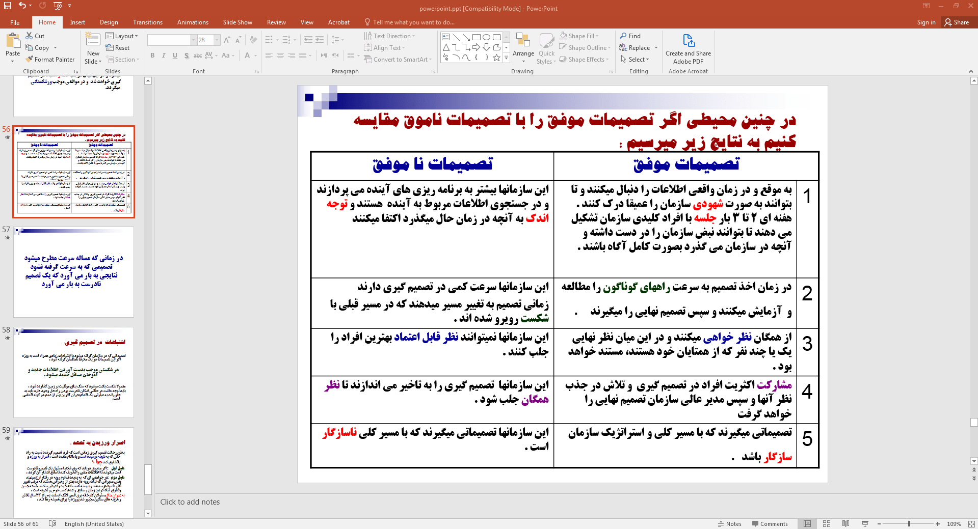 تصمیمات موفق