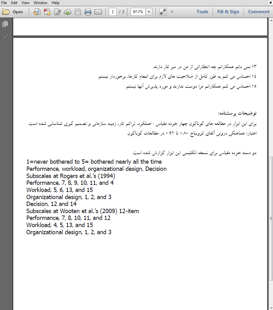 پرسشنامه استرس شغلی