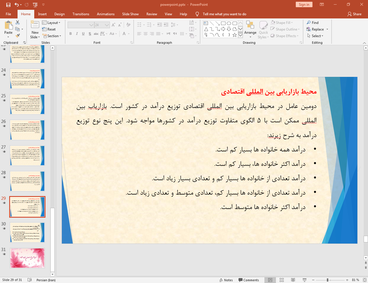 محیط بازاریابی بین المللی اقتصادی