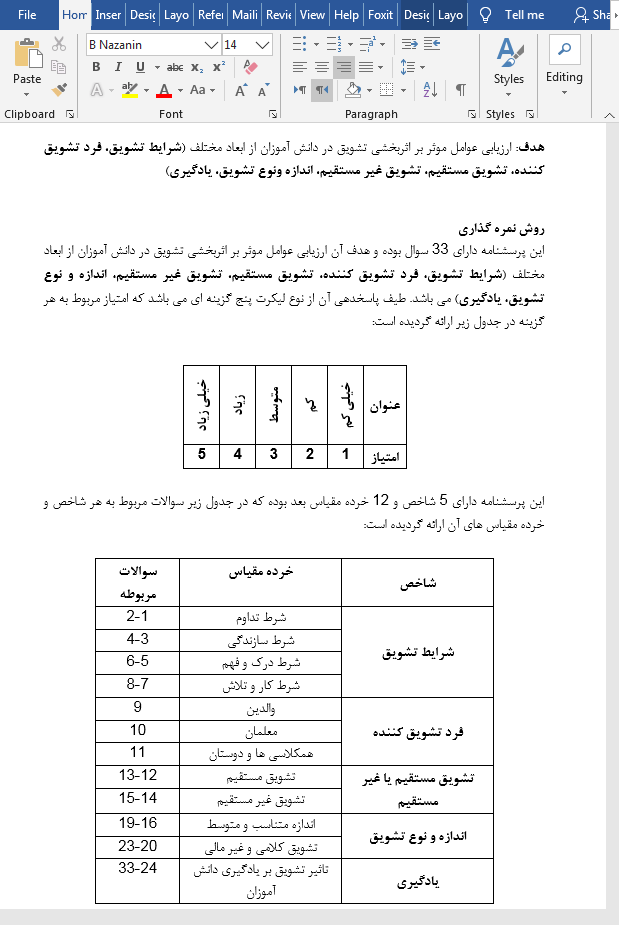 اثربخشی تشویق