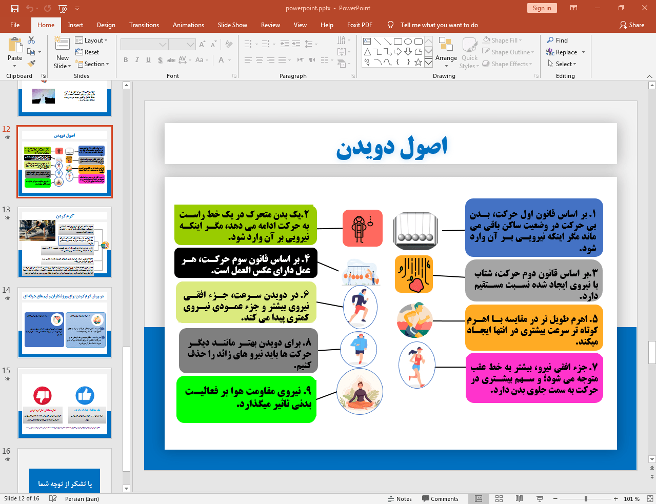 اصول دویدن