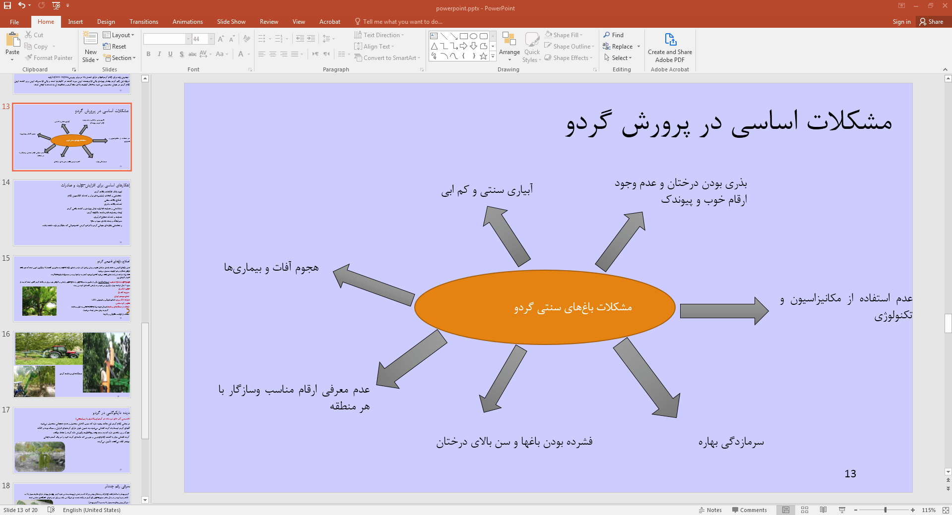 پرورش گردو
