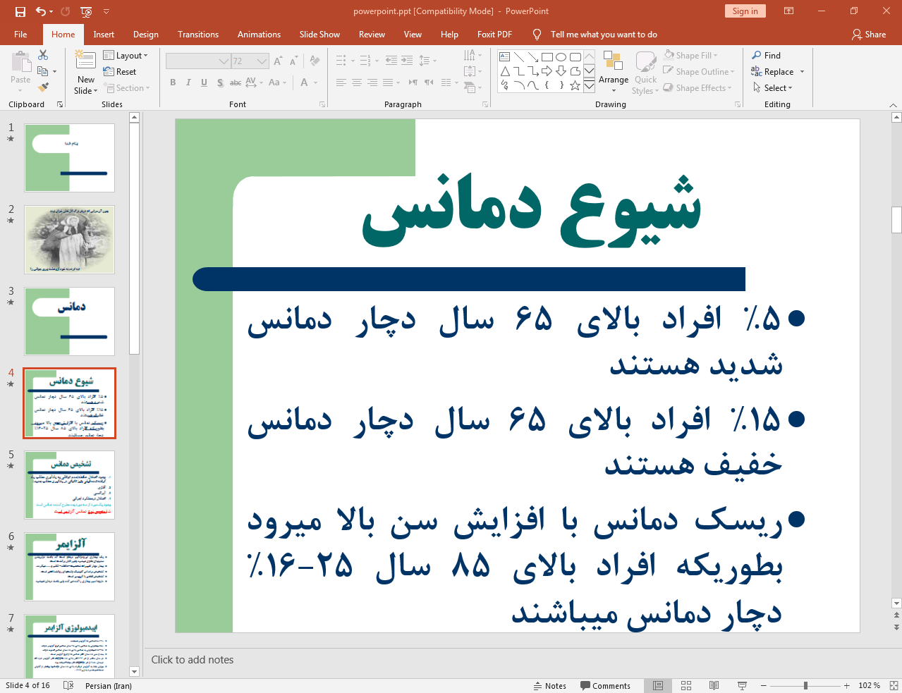 شیوع دمانس