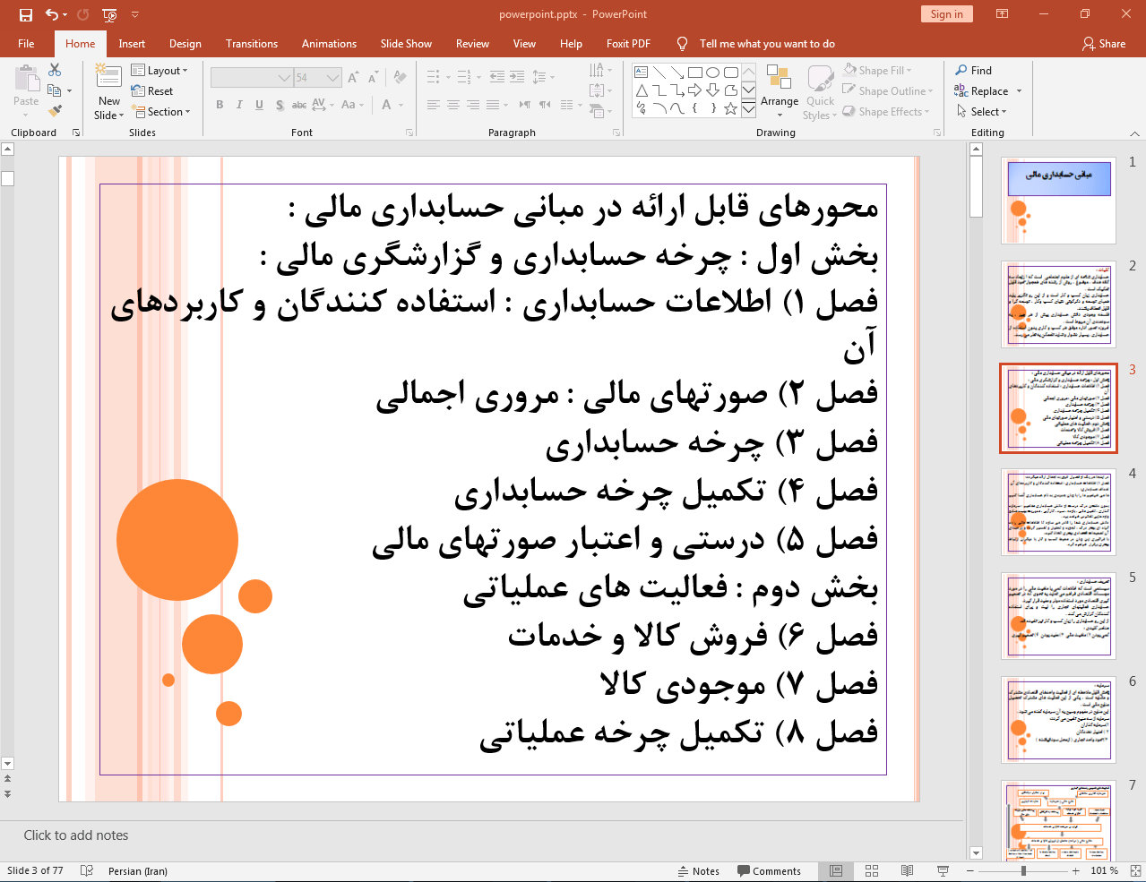 مبانی حسابداری مالی