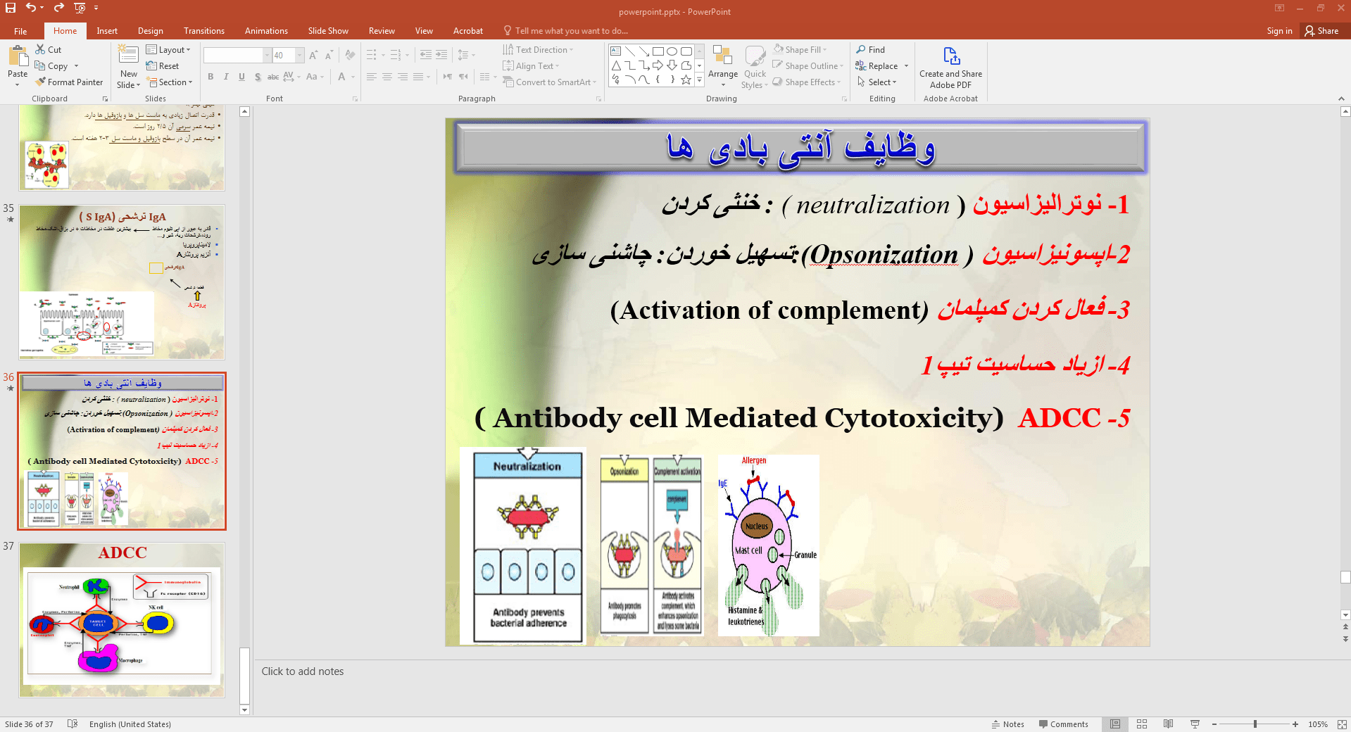 وظایف آنتی بادی ها