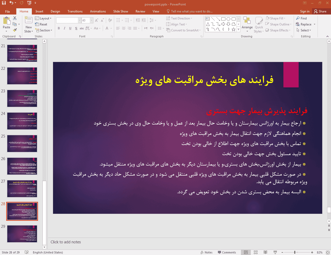فرآیند پذیرش بیمار